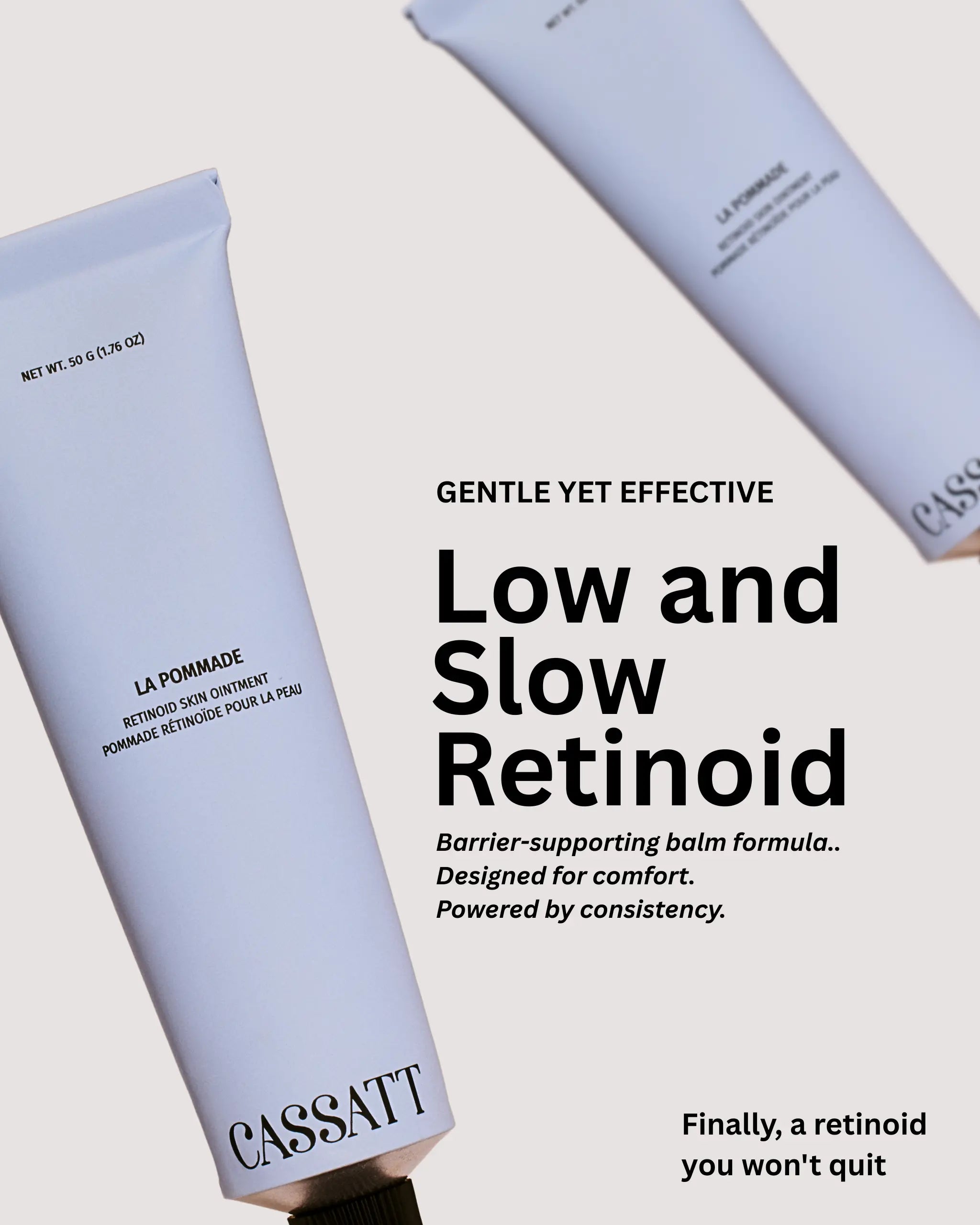 La Pommade, retinoid pommade to improve firmness and texture over time, without dryness, redness or irritation